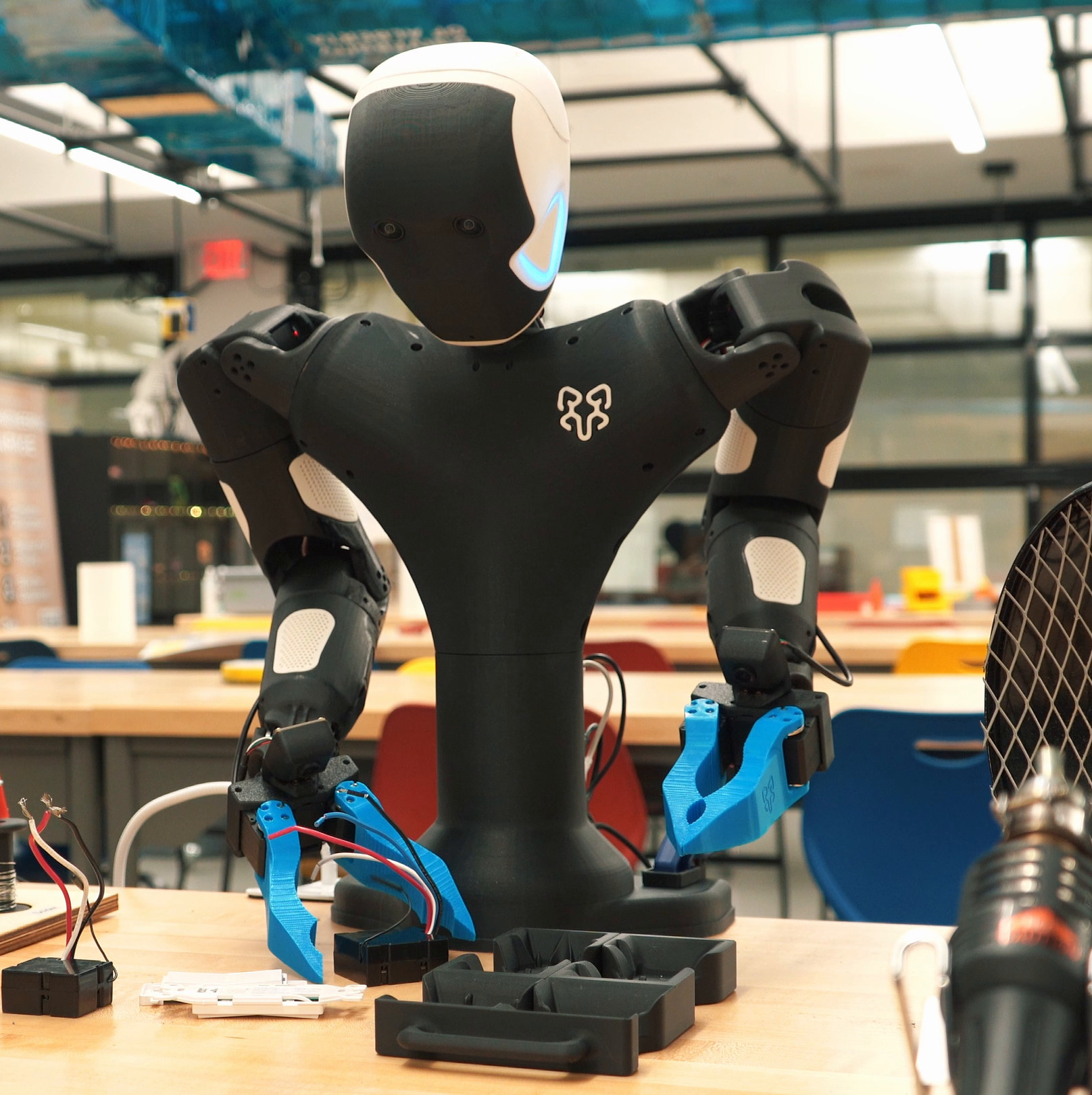Ronin working at an electronics bench