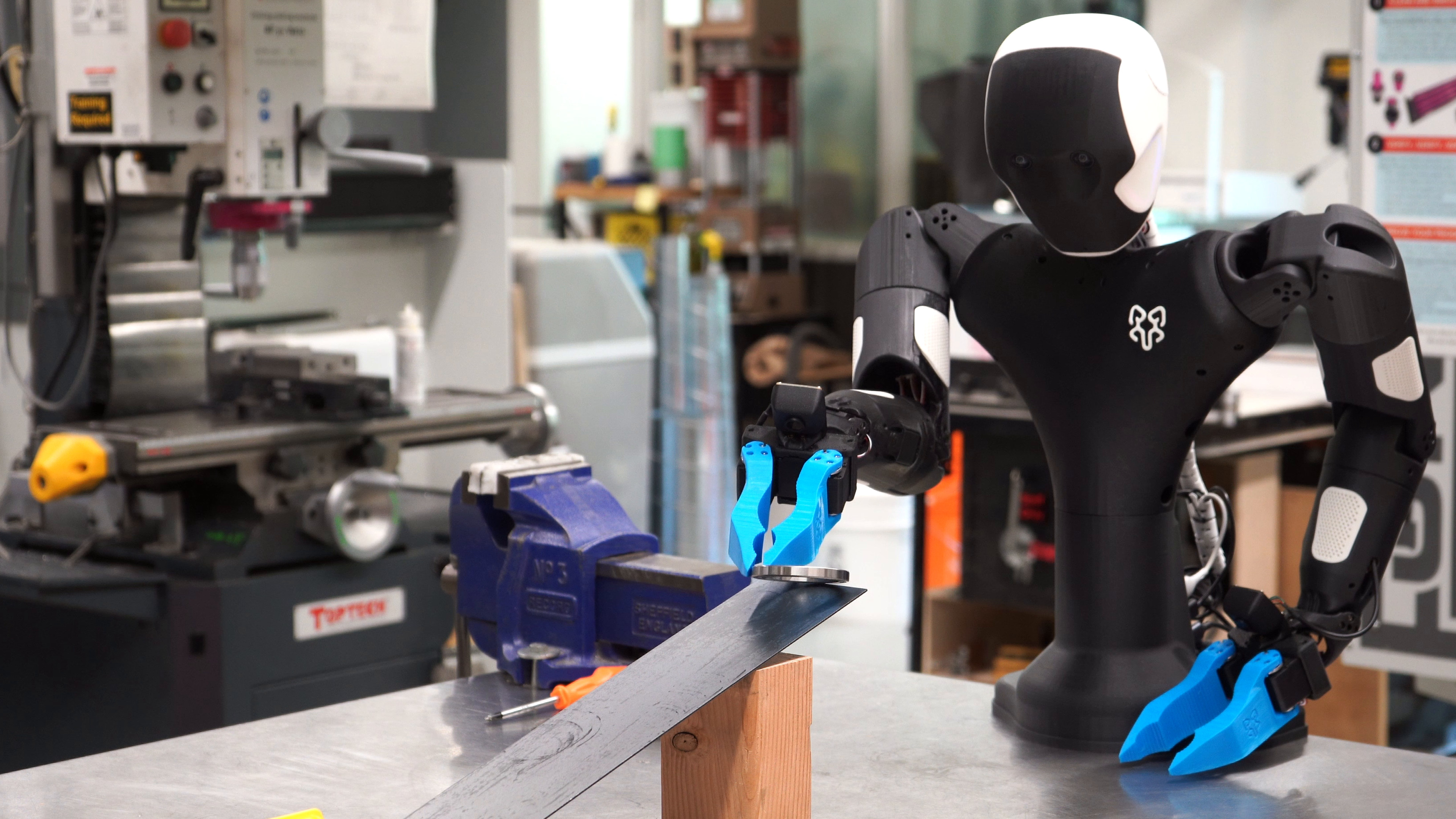 Ronin staging bearings in a machine shop